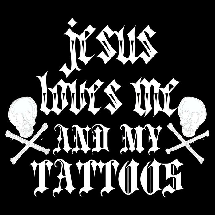 Jesus Loves Me and My Tattoos Zip Tote Bag