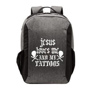 Jesus Loves Me and My Tattoos Vector Backpack