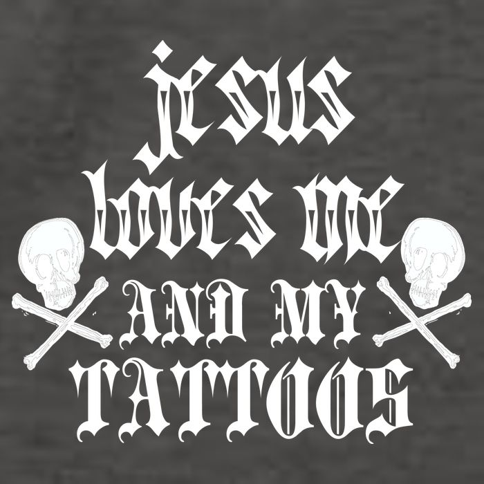 Jesus Loves Me and My Tattoos Vector Backpack