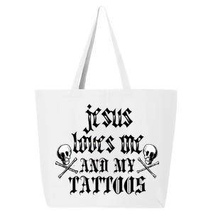 Jesus Loves Me and My Tattoos 25L Jumbo Tote