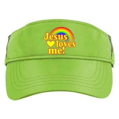 Jesus Loves Me Cool Rainbow Adult Drive Performance Visor