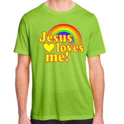 Jesus Loves Me Cool Rainbow Adult ChromaSoft Performance T-Shirt