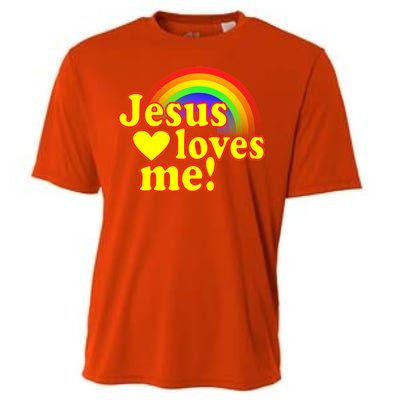 Jesus Loves Me Cool Rainbow Cooling Performance Crew T-Shirt