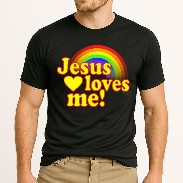 Jesus Loves Me Cool Rainbow Cooling Performance Crew T-Shirt