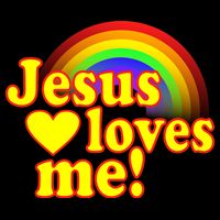 Jesus Loves Me Cool Rainbow Cooling Performance Crew T-Shirt