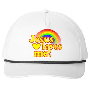 Jesus Loves Me Cool Rainbow Snapback Five-Panel Rope Hat