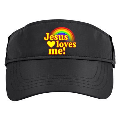 Jesus Loves Me Cool Rainbow Adult Drive Performance Visor