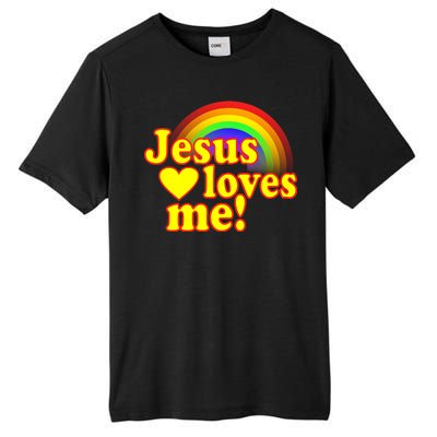 Jesus Loves Me Cool Rainbow Tall Fusion ChromaSoft Performance T-Shirt