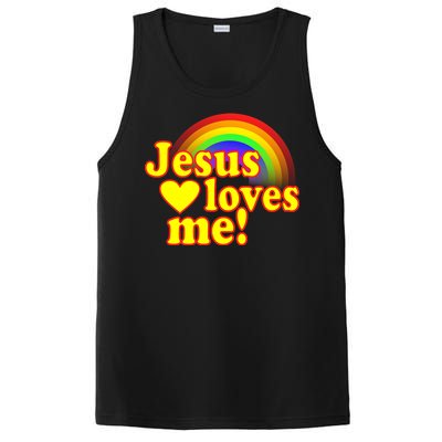 Jesus Loves Me Cool Rainbow PosiCharge Competitor Tank