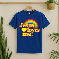Jesus Loves Me Cool Rainbow T-Shirt