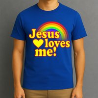 Jesus Loves Me Cool Rainbow T-Shirt