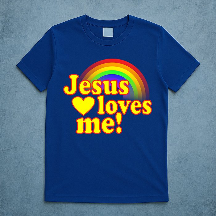 Jesus Loves Me Cool Rainbow T-Shirt