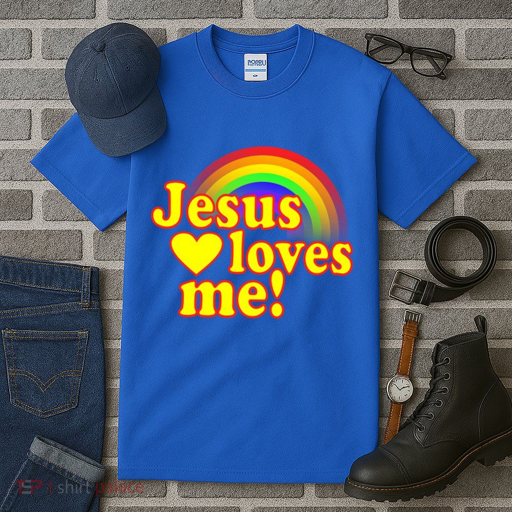 Jesus Loves Me Cool Rainbow Tall T-Shirt
