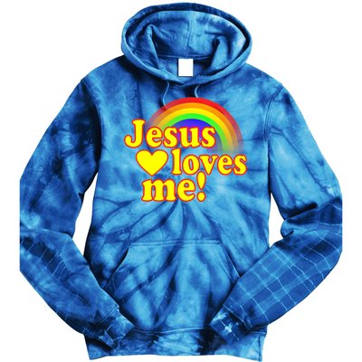 Jesus Loves Me Cool Rainbow Tie Dye Hoodie