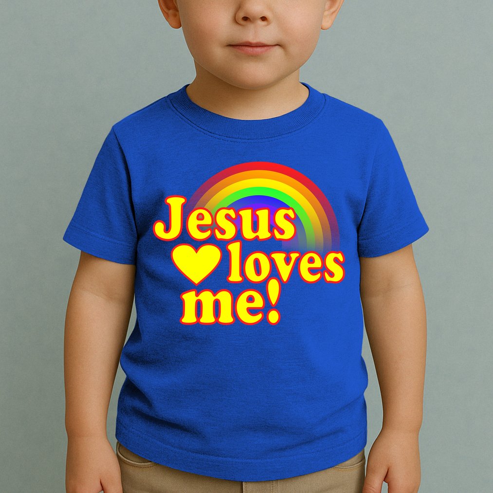 Jesus Loves Me Cool Rainbow Toddler T-Shirt