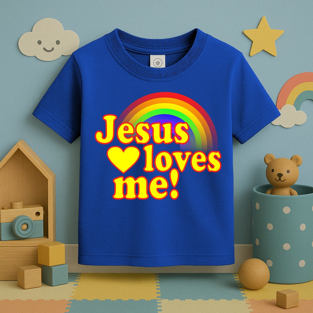 Jesus Loves Me Cool Rainbow Toddler T-Shirt