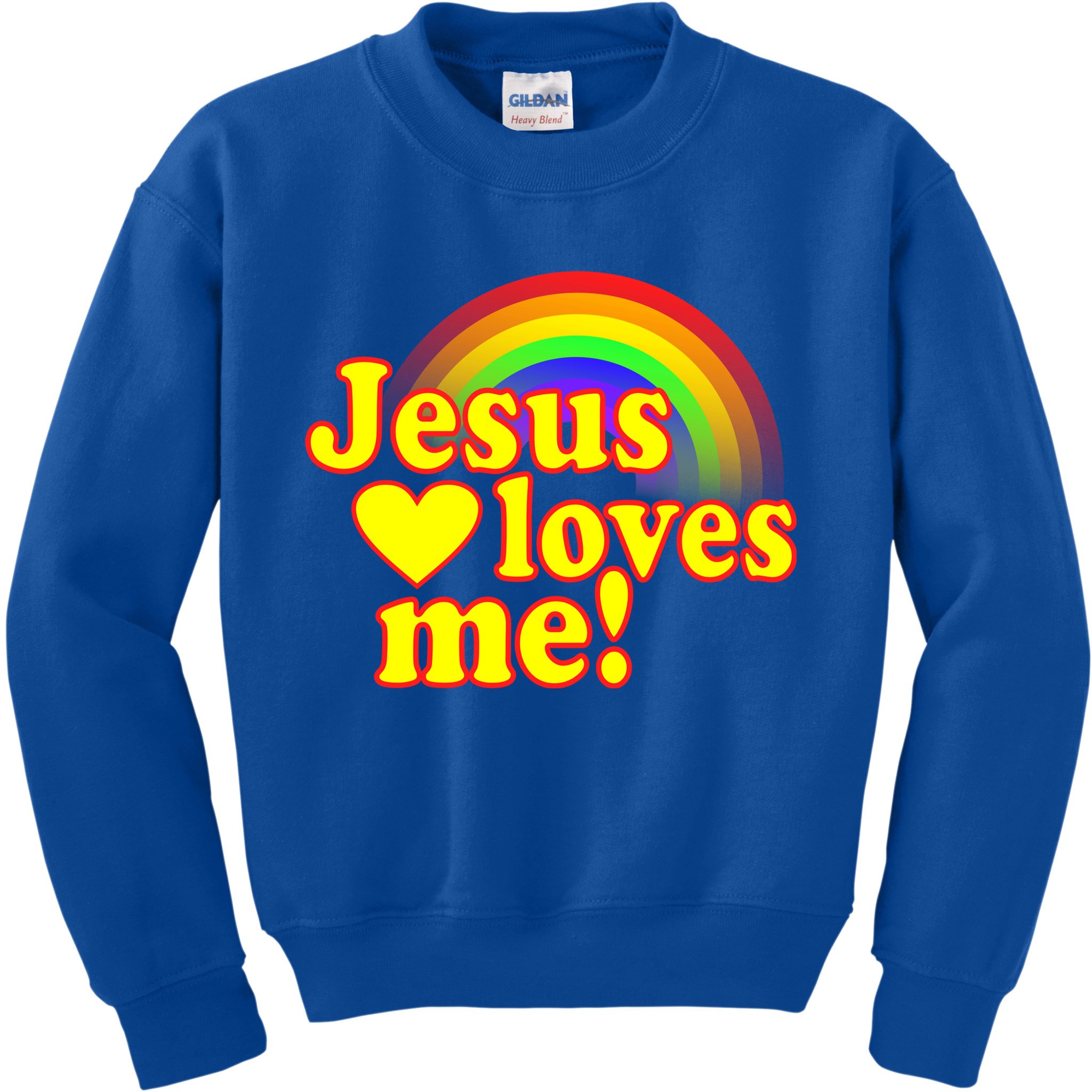 Jesus Loves Me Cool Rainbow Kids Sweatshirt