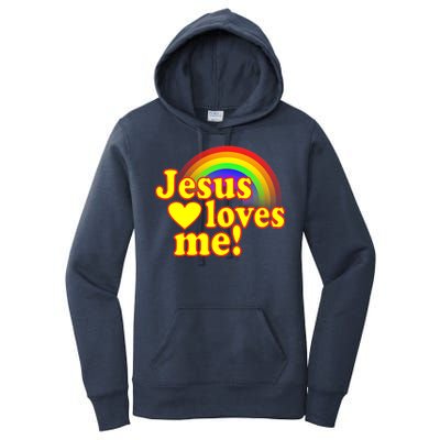 Jesus Loves Me Cool Rainbow Women's Pullover Hoodie