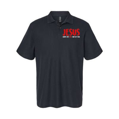 Jesus Loves The Hell Out Of You Softstyle Adult Sport Polo