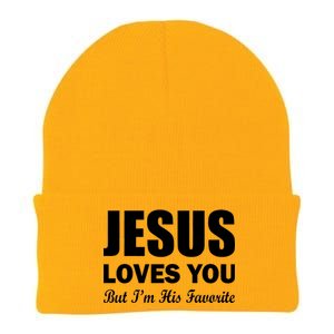 Jesus Loves You But I'm His Favorite Knit Cap Winter Beanie