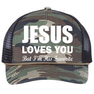 Jesus Loves You But I'm His Favorite Retro Rope Trucker Hat Cap