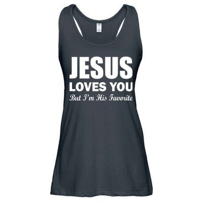 Jesus Loves You But I'm His Favorite Ladies Essential Flowy Tank