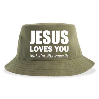 Jesus Loves You But I'm His Favorite Sustainable Bucket Hat