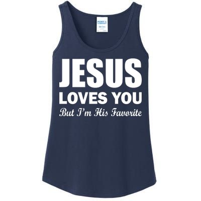 Jesus Loves You But I'm His Favorite Ladies Essential Tank