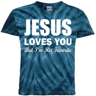 Jesus Loves You But I'm His Favorite Kids Tie-Dye T-Shirt