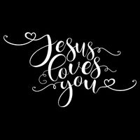 Jesus Loves You Cursive Style Apron