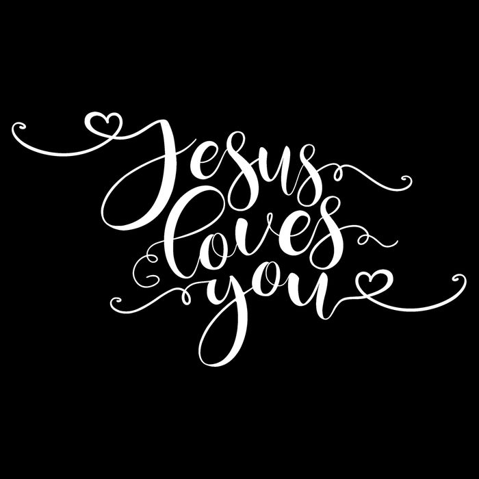 Jesus Loves You Cursive Style Apron
