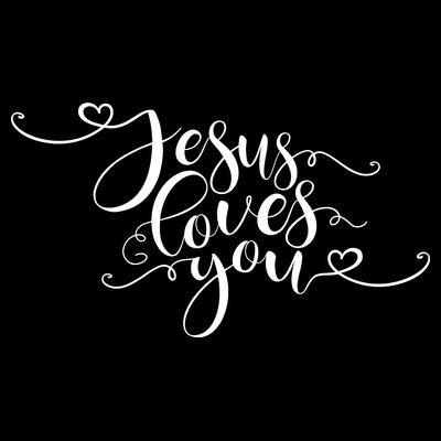 Jesus Loves You Cursive Style T-Shirt