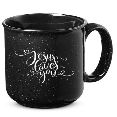 Jesus Loves You Cursive Style 15oz Campfire Ceramic Mug