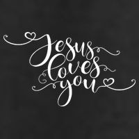 Jesus Loves You Cursive Style Golf Towel