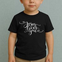 Jesus Loves You Cursive Style Toddler T-Shirt