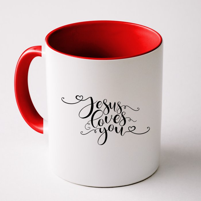 Jesus Loves You Cursive Style Mug