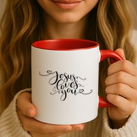 Jesus Loves You Cursive Style Mug