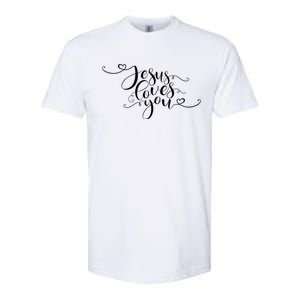 Jesus Loves You Cursive Style Softstyle CVC T-Shirt