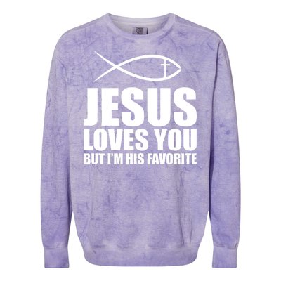 Jesus Loves You Funny Christain Colorblast Crewneck Sweatshirt