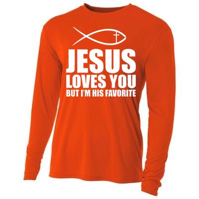 Jesus Loves You Funny Christain Cooling Performance Long Sleeve Crew