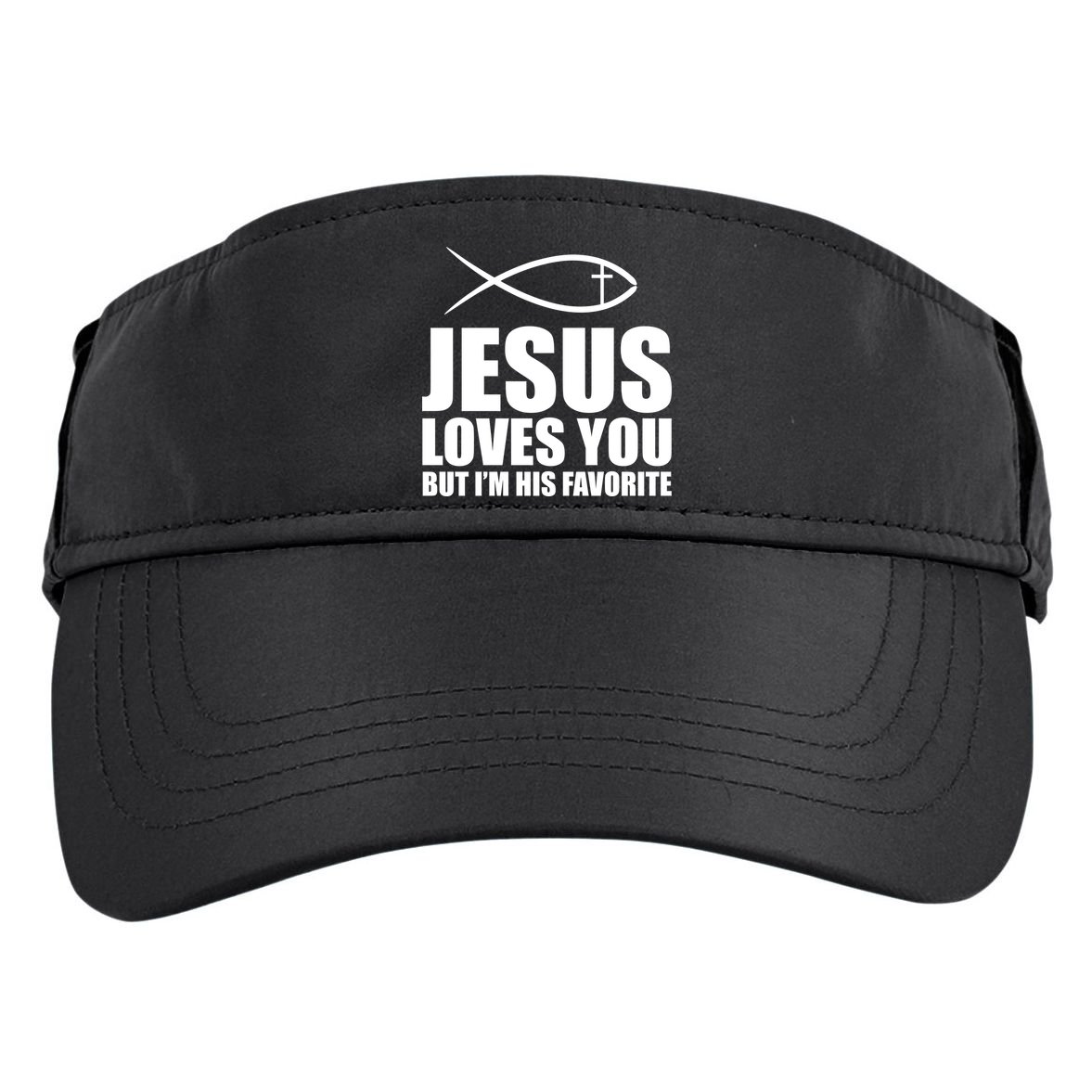 Jesus Loves You Funny Christain Adult Drive Performance Visor