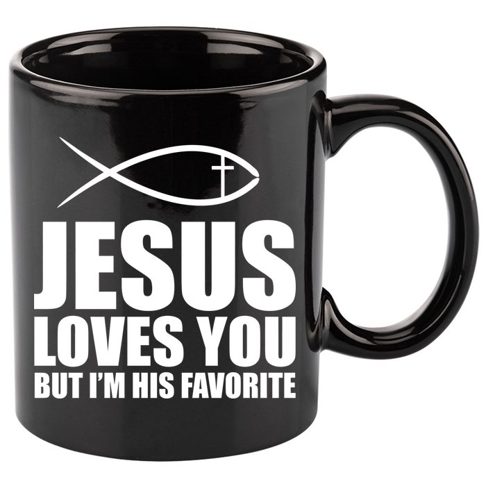 Jesus Loves You Funny Christain 11oz C Handle Ceramic Mug