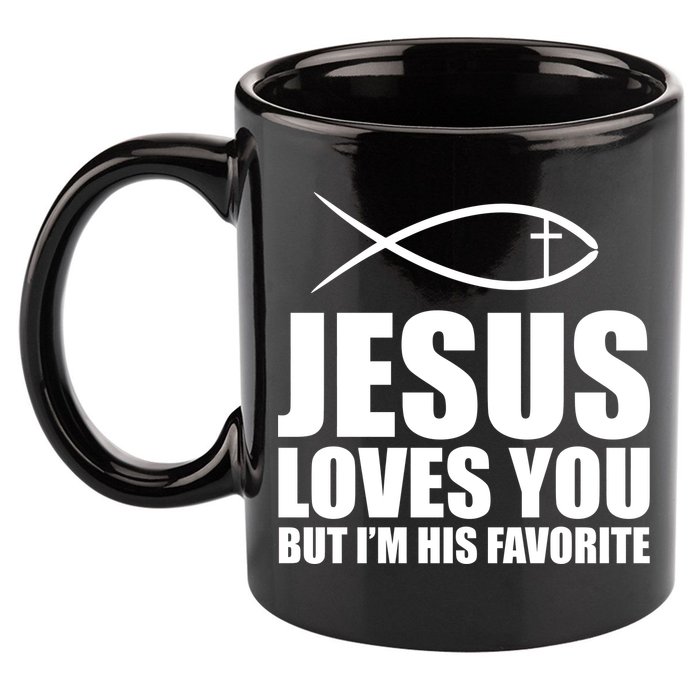 Jesus Loves You Funny Christain 11oz C Handle Ceramic Mug