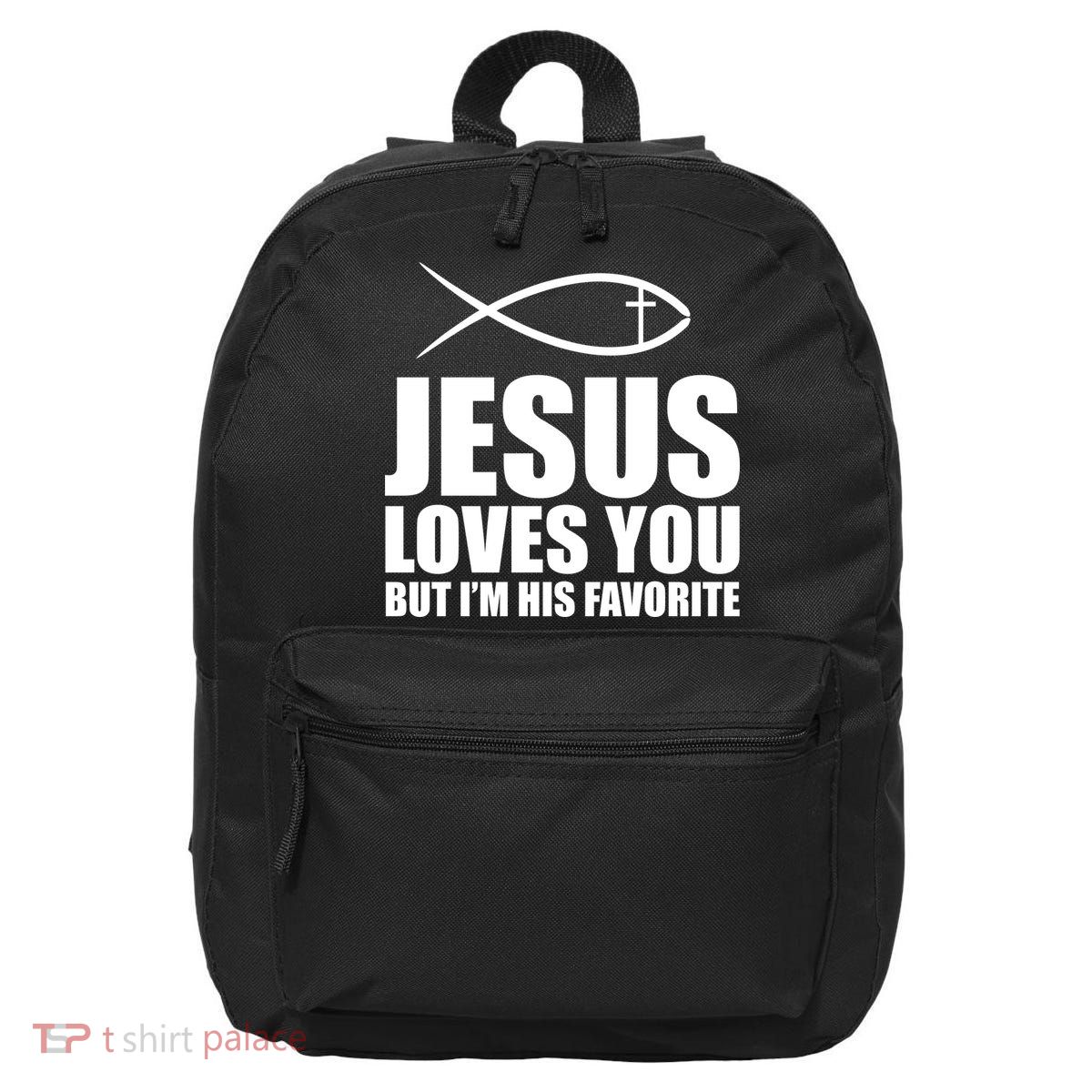 Jesus Loves You Funny Christain 16 in Basic Backpack