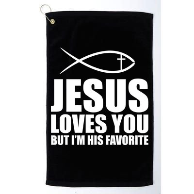 Jesus Loves You Funny Christain Platinum Collection Golf Towel