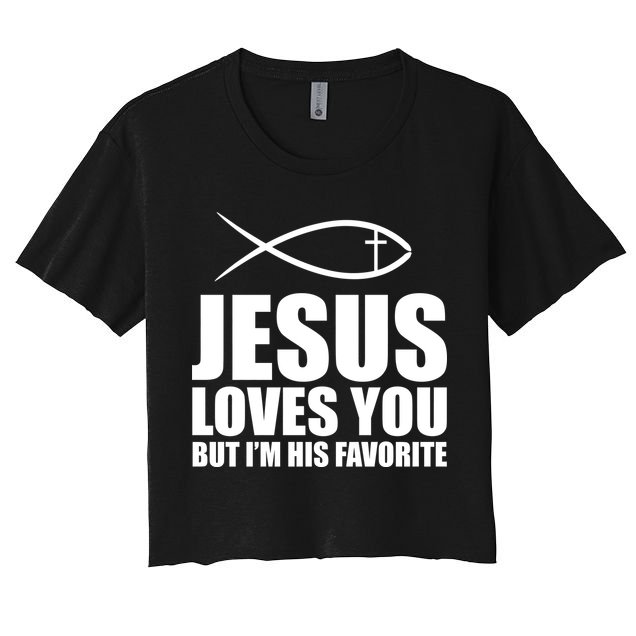 Jesus Loves You Funny Christain Crop Top