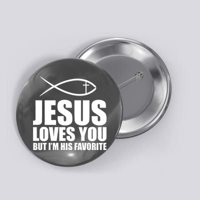 Jesus Loves You Funny Christain Button