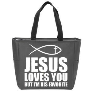 Jesus Loves You Funny Christain Zip Tote Bag