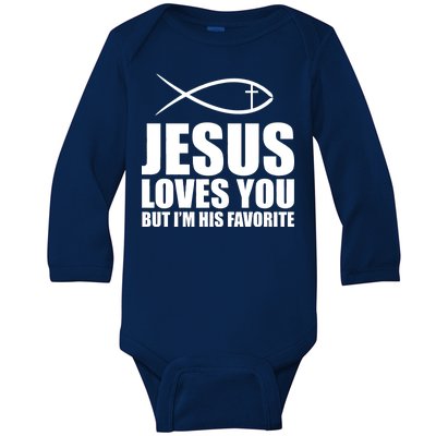 Jesus Loves You Funny Christain Baby Long Sleeve Bodysuit