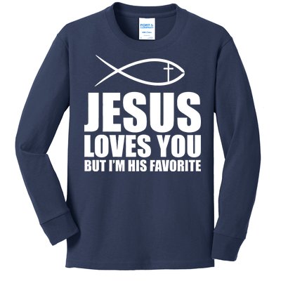 Jesus Loves You Funny Christain Kids Long Sleeve Shirt